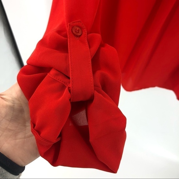 Heartloom Pyra Lace Trim Blouse Top Womens Medium Flowy Boho Holiday Lightweight - Picture 4 of 10